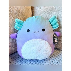 Squishmallows Aldea Axolotl 12” Select Series NWT Pastel Fuzzy Belly